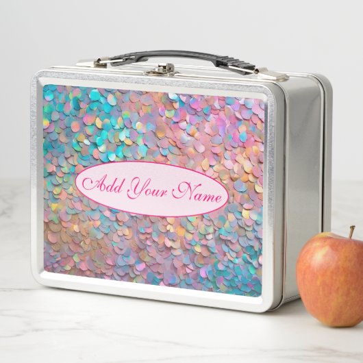 Glitzer Opal Holographic Modern Collection Metall Brotdose (Beispiel)