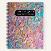 Glitzer Opal Holographic Modern Collection Notizblock (Vorderseite)