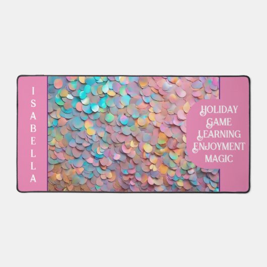 Glitzer Opal Holographic Modern Collection Schreibtischunterlage (Vorderseite)
