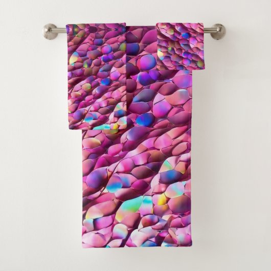 Glitzer Opal Holographic Popular Collection Badhandtuch Set (Insitu)