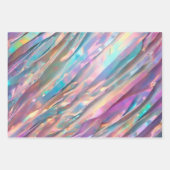 Glitzer Opal Holographic Trendy Collection Geschenkpapier Set (Vorderseite)