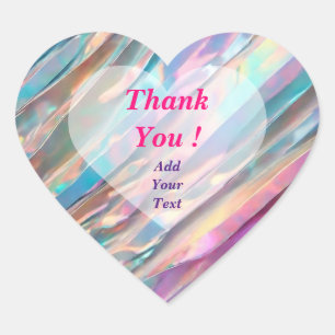 Glitzer Opal Holographic Trendy Collection Herz-Aufkleber