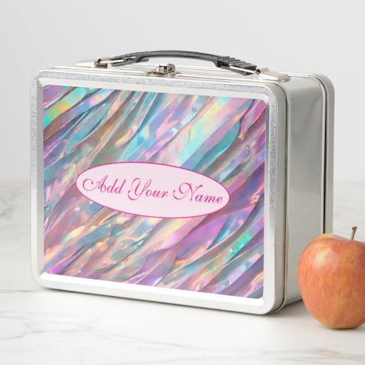 Glitzer Opal Holographic Trendy Collection Metall Brotdose (Beispiel)