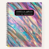 Glitzer Opal Holographic Trendy Collection Notizblock (Vorderseite)