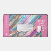 Glitzer Opal Holographic Trendy Collection Schreibtischunterlage (Tastatur & Maus)