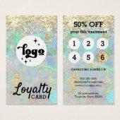 Glitzer Opal Loyalty Card (Vorne & Hinten)