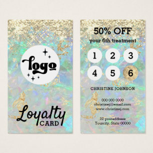 Glitzer Opal Loyalty Card