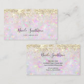 Glitzer opal mineralische Visitenkarte (Vorne/Hinten)