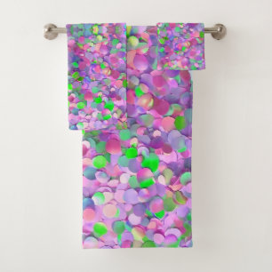 Glitzer Opal Moderne Holographische Sammlung Badhandtuch Set