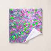 Glitzer Opal Moderne Holographische Sammlung Badhandtuch Set (Waschlappen)