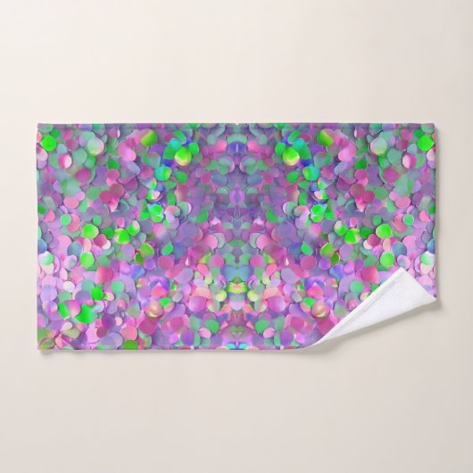 Glitzer Opal Moderne Holographische Sammlung Badhandtuch Set (Handtuch)