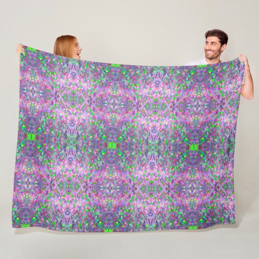 Glitzer Opal Moderne Holographische Sammlung Fleecedecke (Beispiel)