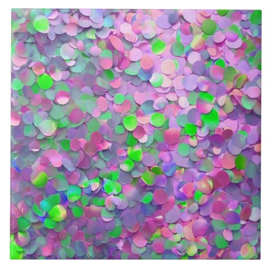 Glitzer Opal Moderne Holographische Sammlung Fliese (Vorderseite)