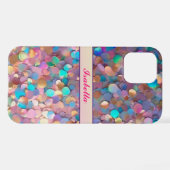 Glitzer Opal Moderne Holographische Sammlung iPhone Hülle (Rückseite (Horizontal))