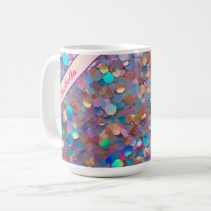 Glitzer Opal Moderne Holographische Sammlung Kaffeetasse