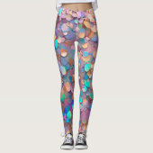 Glitzer Opal Moderne Holographische Sammlung Leggings (Vorderseite)