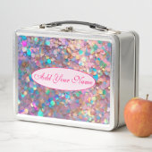 Glitzer Opal Moderne Holographische Sammlung Metall Brotdose (Beispiel)