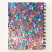 Glitzer Opal Moderne Holographische Sammlung Notizblock (Rückseite)