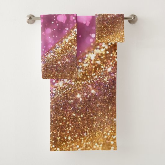 Glitzer Opal Popular Holographic Collection Badhandtuch Set (Insitu)
