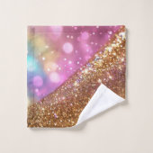 Glitzer Opal Popular Holographic Collection Badhandtuch Set (Waschlappen)