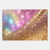 Glitzer Opal Popular Holographic Collection Geschenkpapier Set (Vorderseite)