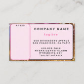 Glitzer Opal Popular Holographic Collection Visitenkarte (Rückseite)