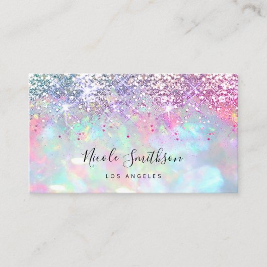 Glitzer Opal Stone Visitenkarte (Vorderseite)
