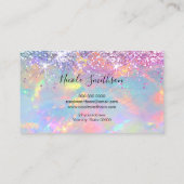Glitzer Opal-Textur-Visitenkarte Visitenkarte (Rückseite)