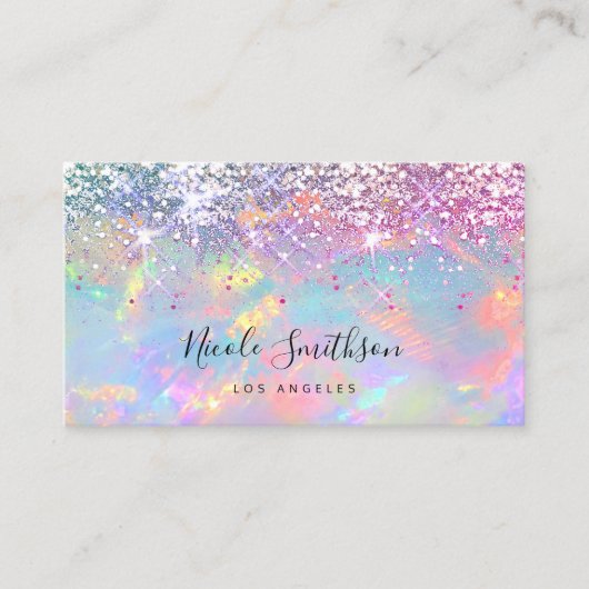 Glitzer Opal-Textur-Visitenkarte Visitenkarte (Vorderseite)