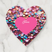 Glitzer Opal Trendy Holographic Collection Geschenkanhänger (Rückseite)
