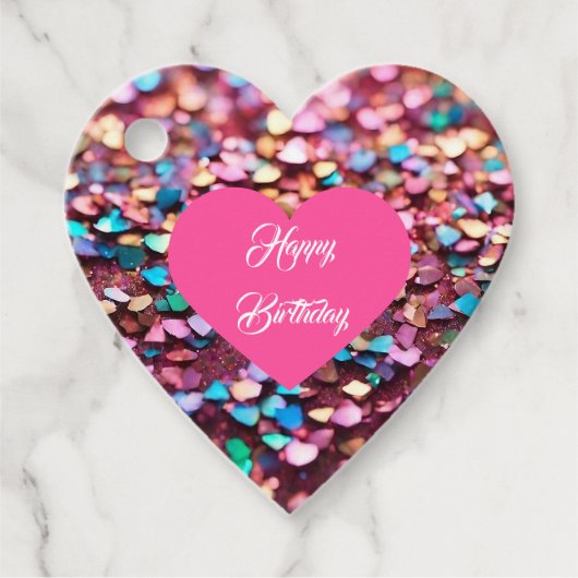 Glitzer Opal Trendy Holographic Collection Geschenkanhänger (Vorderseite)