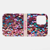 Glitzer Opal Trendy Holographic Collection iPhone Hülle (Rückseite (Horizontal))