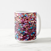 Glitzer Opal Trendy Holographic Collection Kaffeetasse (VorderseiteRechts)