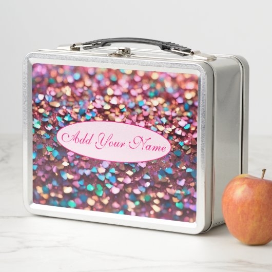 Glitzer Opal Trendy Holographic Collection Metall Brotdose (Beispiel)