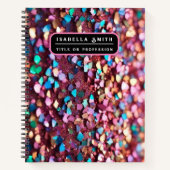 Glitzer Opal Trendy Holographic Collection Notizblock (Vorderseite)