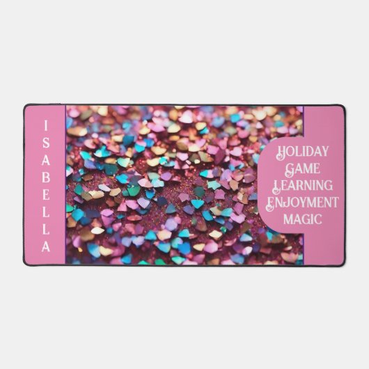 Glitzer Opal Trendy Holographic Collection Schreibtischunterlage (Vorderseite)