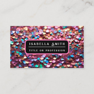 Glitzer Opal Trendy Holographic Collection Visitenkarte