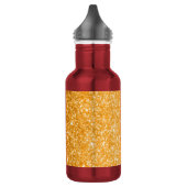Glitzer-Orange Edelstahlflasche (Links)