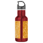 Glitzer-Orange Edelstahlflasche (Rückseite)