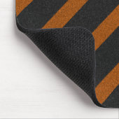 Glitzer Orangle & Black Stripes Mousepad (Ecke)