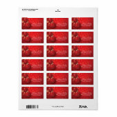 Glitzer Ornament Weihnachtsrückgabe Adressaufkleber (Vorne)