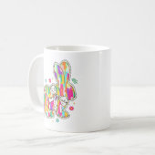 Glitzer Ostersonnige Typografie Kaffeetasse (Vorderseite Links)