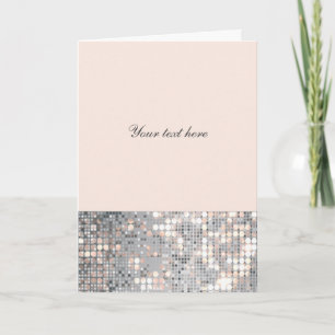 Glitzer Pailletten Sequins Glamour Dankeschön-Kart Dankeskarte