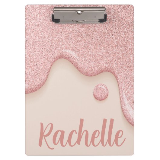 Glitzer Paint Tropfen Klemmbrett (Vorderseite)