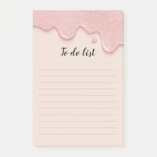 Glitzer Paint Tropfen zum Auflisten von Postit-Not Post-it Klebezettel