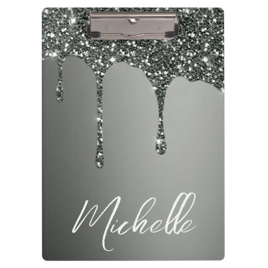 Glitzer Paint Tropfen Zwischenablage Klemmbrett (Vorderseite)