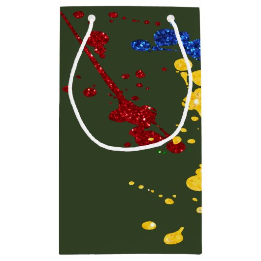 Glitzer Paintball Party Paint Spritzer Classic Kleine Geschenktüte (Rückseite)