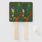 Glitzer Paintball Party Paint Spritzer Fächer (Vorne und Hinten)