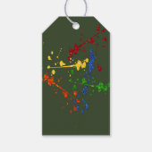 Glitzer Paintball Party Paint Spritzer Geschenkanhänger (Vorderseite)