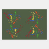 Glitzer Paintball Party Paint Spritzer Geschenkpapier Set (Vorderseite 3)